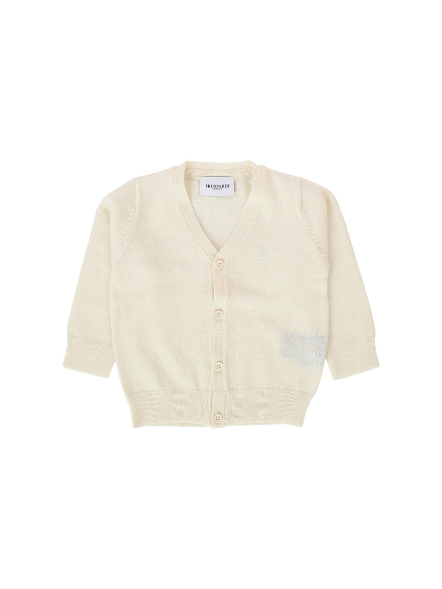 Cardigan in misto lana bianco latte TIA23031CD MILK Trussardi 