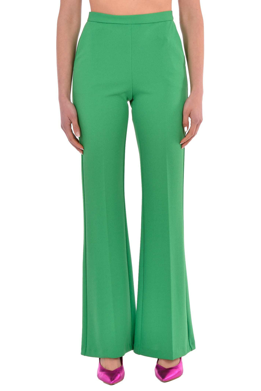 Pantalone flare verde prato smoking P3E9DAW GREEN Imperial 