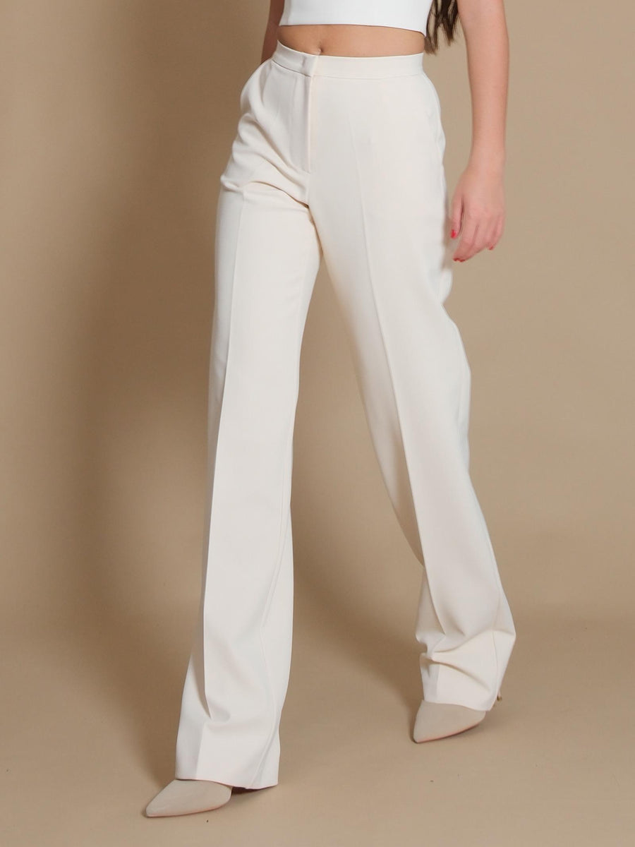 Pantalone Silence Limited a zampa bianco SD2012BCREPE MILK Silence Limited 
