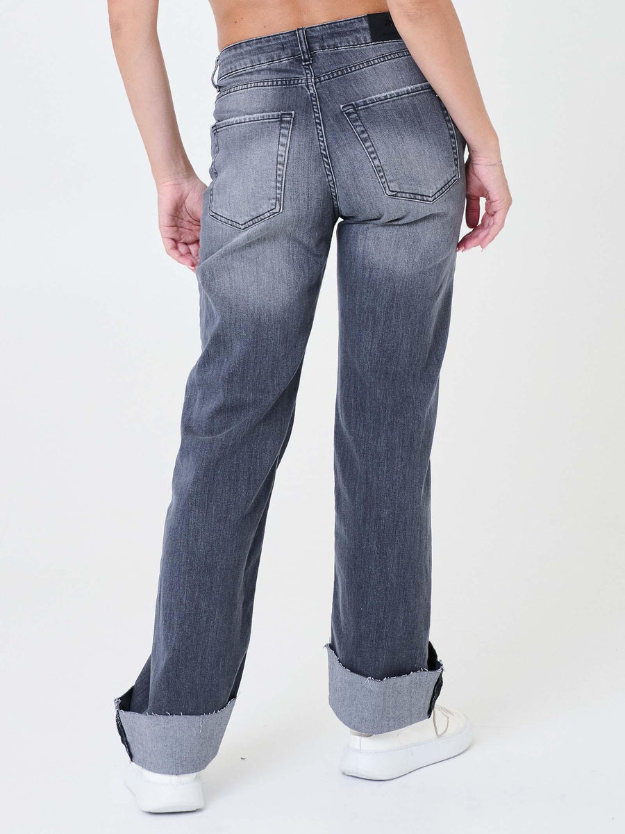 Jeans Souvenir grigio con risvolti sfrangiati C38S0020 DNM Souvenir 