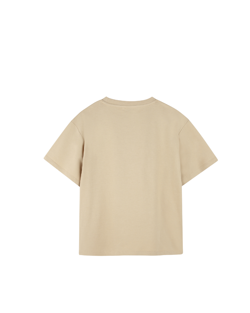 T-Shirt Kenzo beige con logo e tigre frontale K61505 249 Kenzo 