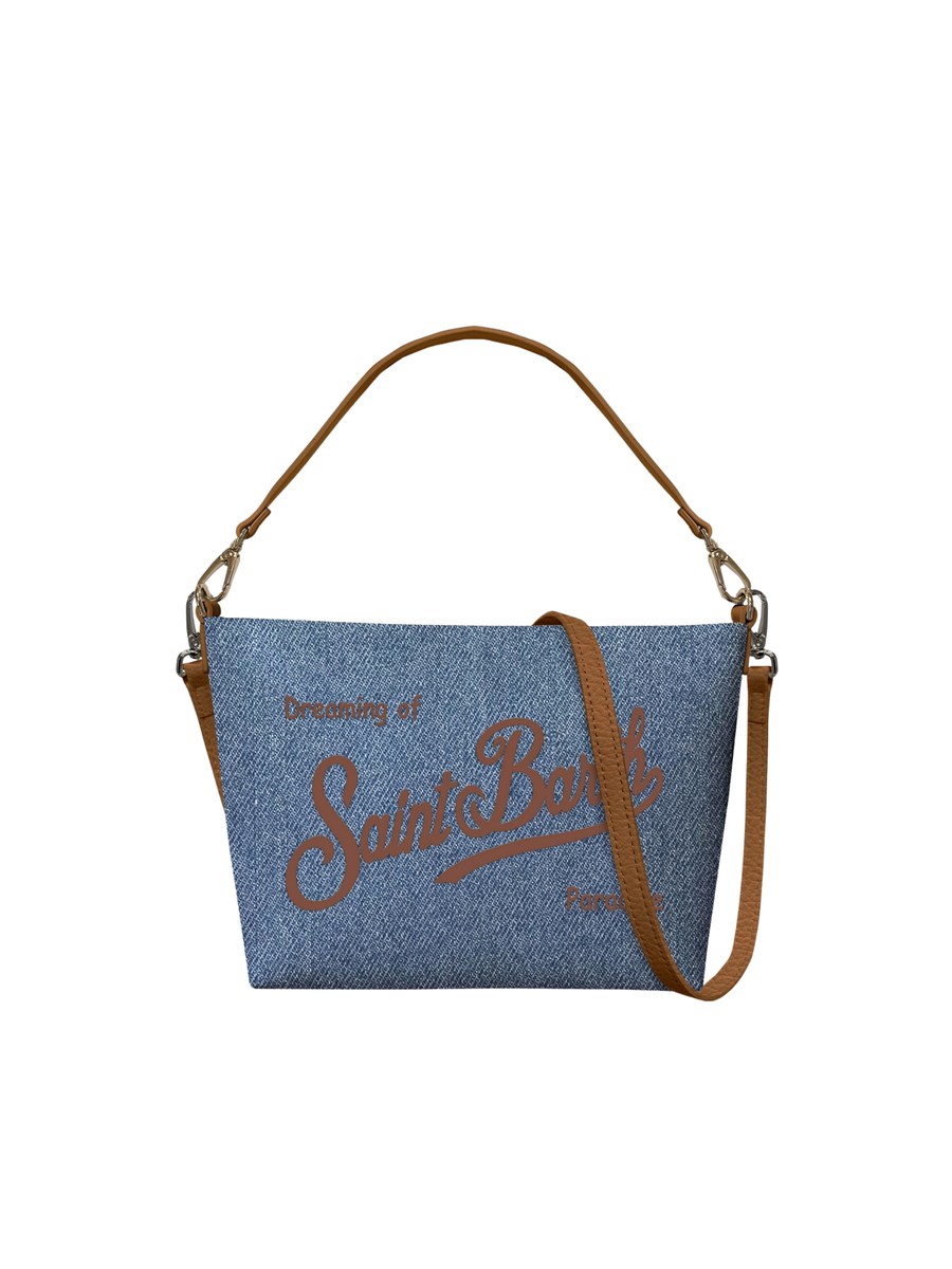 Borsa Aline "10" Saint Barth in denim con inserti marroni ALI0034 00532I MC2 SAINT BARTH 