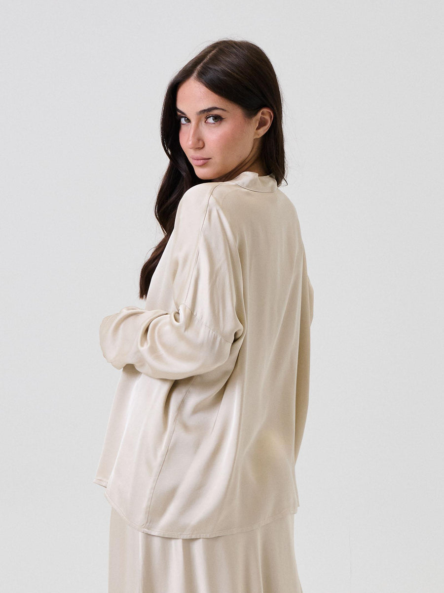 Camicia satinata Armoire beige F9240C22R LANA Armoire 