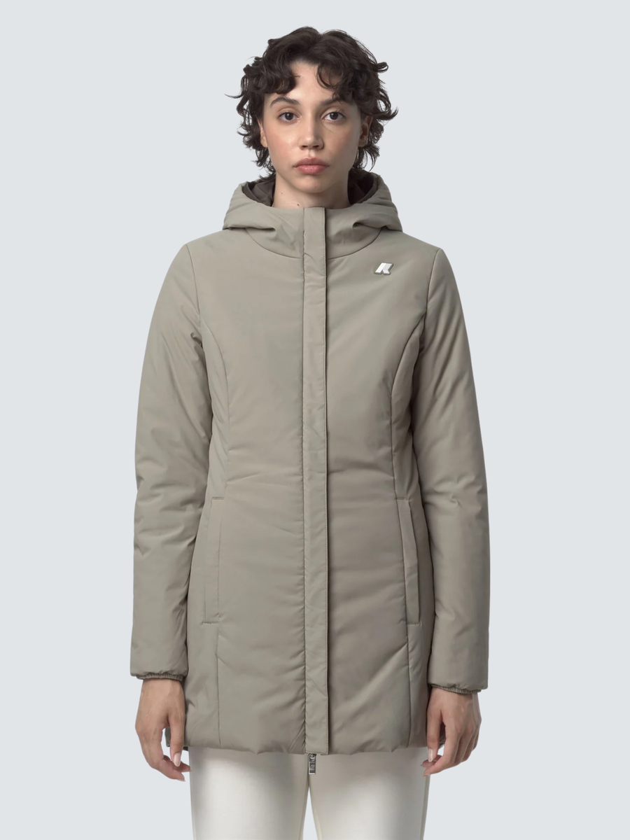 Giubbino "Denise St Warm Reversible" K-Way verde oliva K6128UW B42 K-WAY 