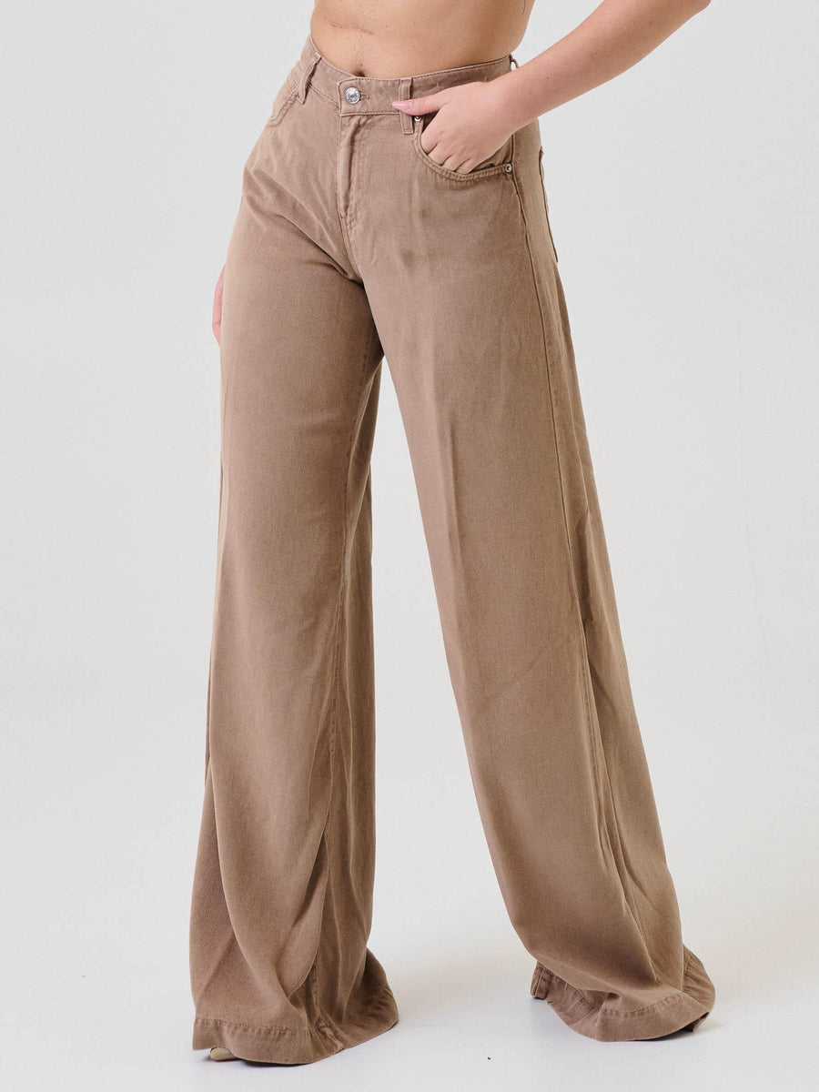 Jeans "Madison Wid Leg" Vicolo cammello DF5145 FU62 Vicolo 