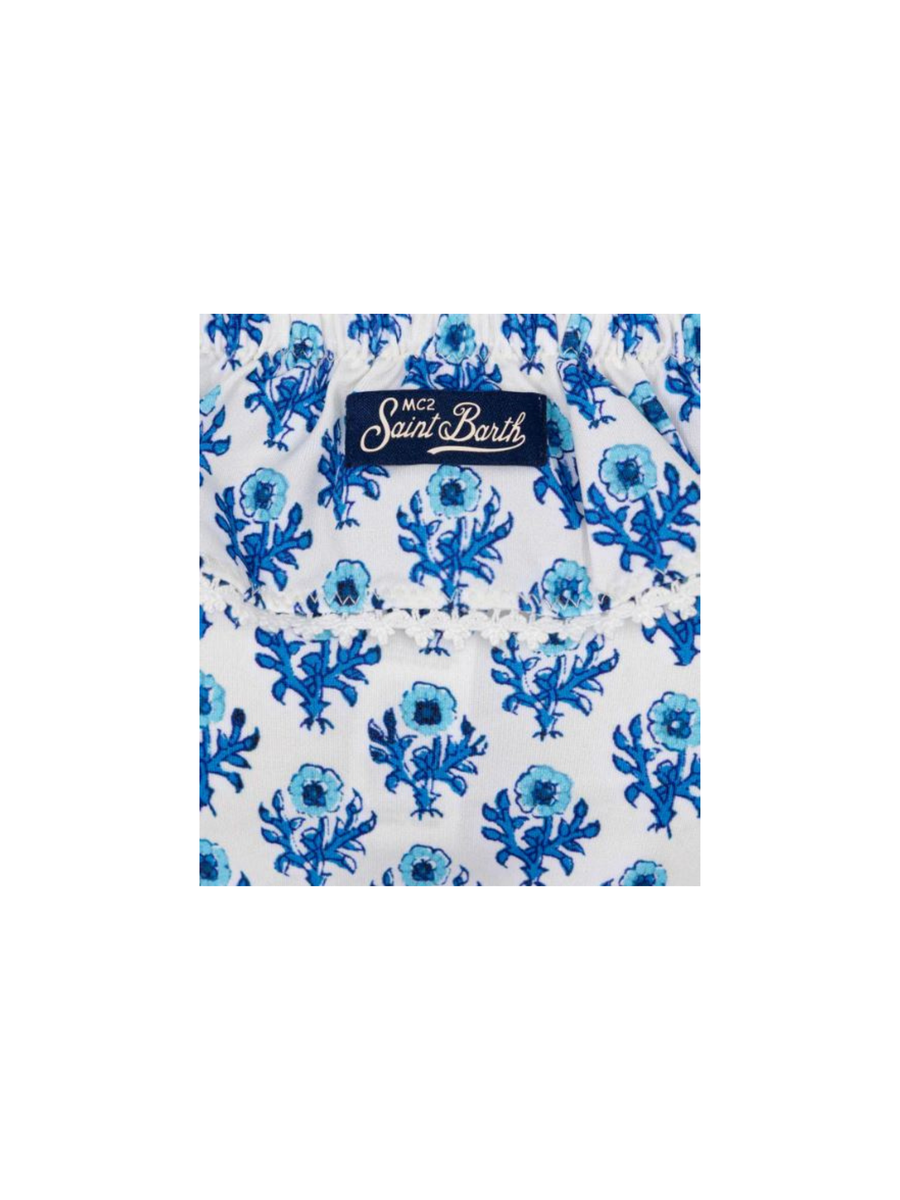 Bikini "melie" Saint Barth azzurro con ricamo smock e volant MELI0001 01252H MC2 SAINT BARTH 