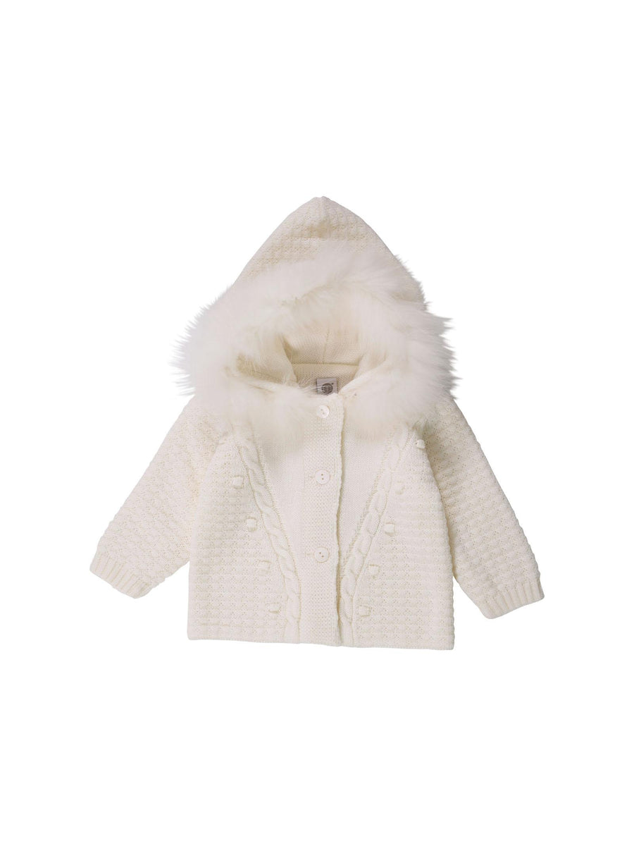 Cappotto in maglia avorio IG1140 2 Marlù 