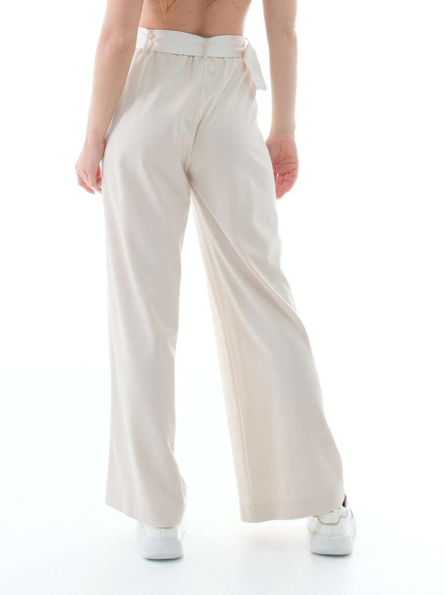 Pantalone Imperial burro con inserti in raso P5T7JHZ BURRO Imperial 