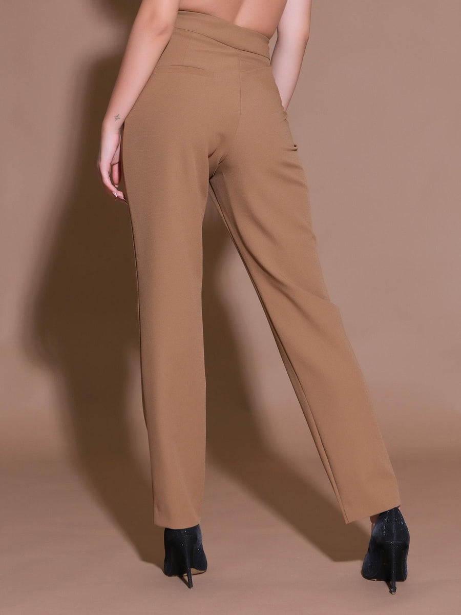 Pantalone basic crepe cammello SD2007 CAM Silence Limited 