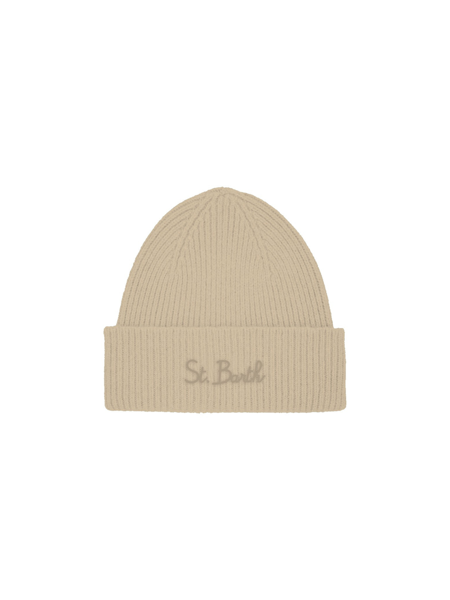 Cappello "21" Saint Barth beige con logo ricamato MOS0005 00031I MC2 SAINT BARTH 
