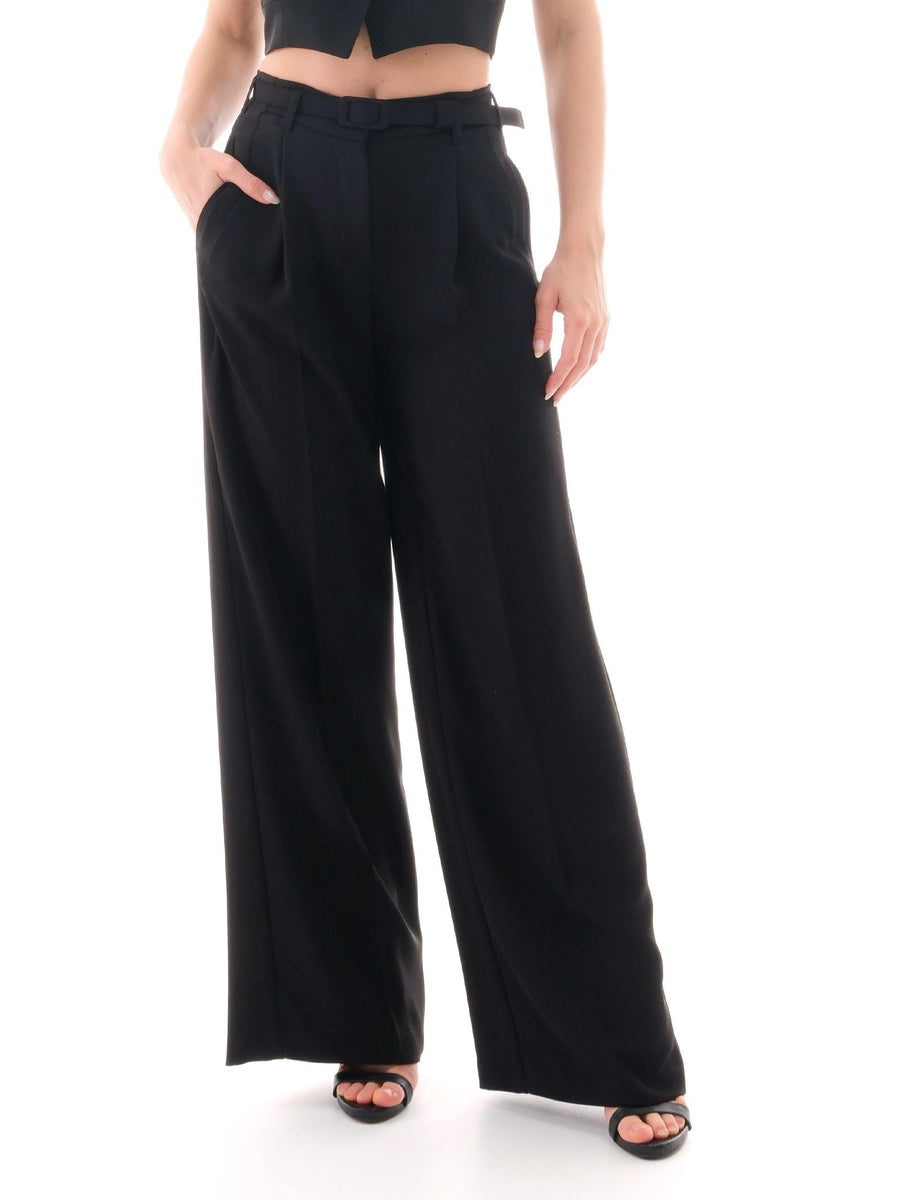 Pantalone a palazzo Imperial nero con cinturino P4W3JHXC NERO Imperial 