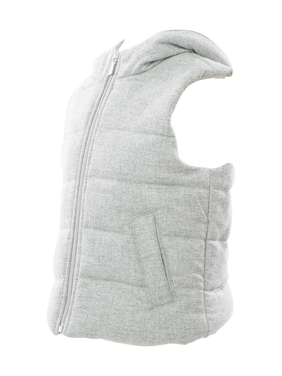 Gilet trapuntato grigio chiaro 4R2O92I0105 904 Eleventy 