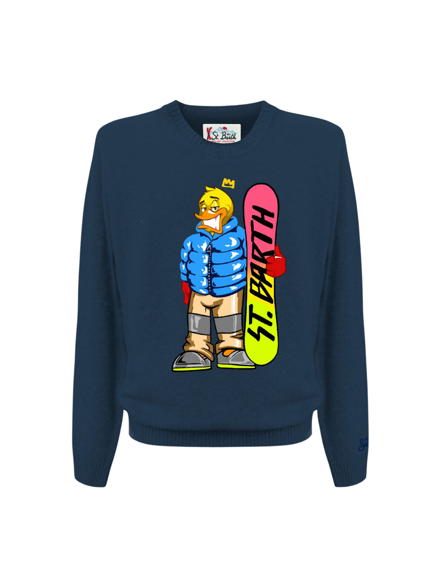 Maglione "heron cpt duck snowboard 61" Saint Barth blu HER0001 10968E MC2 SAINT BARTH 