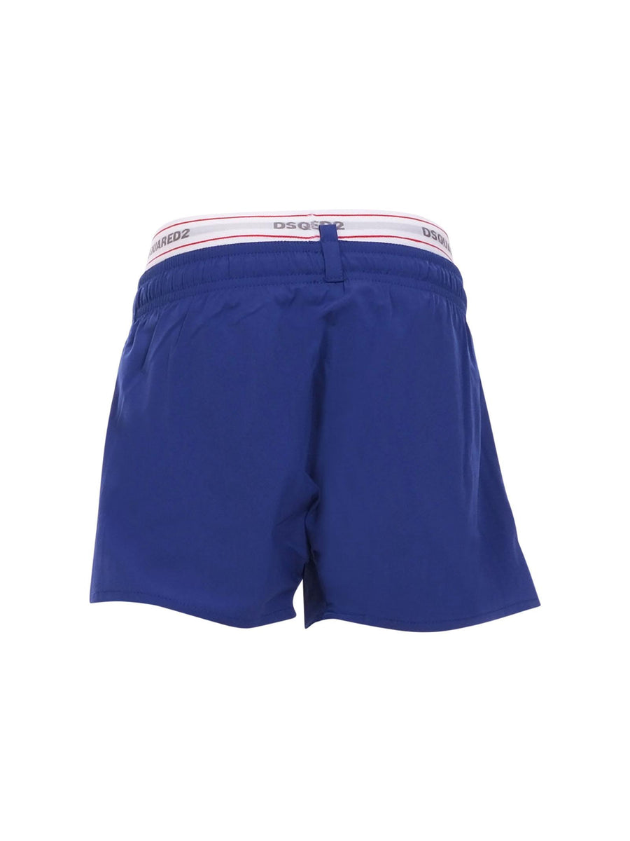 Costume Dsquared blu con boxer logato all over DQ2893 DQ870 Dsquared 