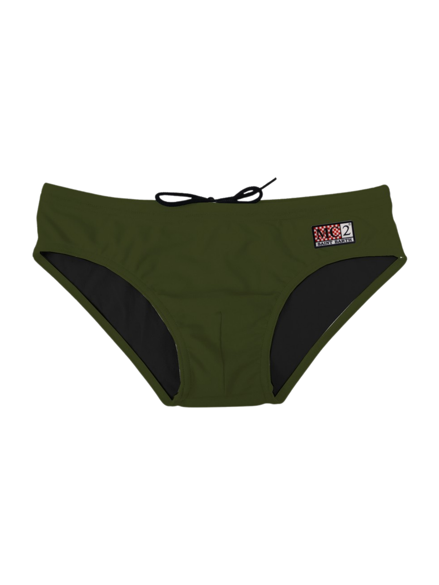 Costume da bagno slip MC2 St.Barth "Cayo" verde militare CAYO001 00019H MC2 SAINT BARTH 