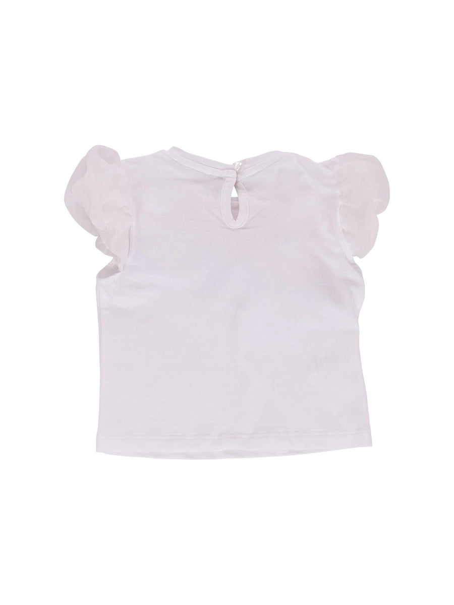 T-Shirt Miss Grant bianca con spille removibili MG1332 SETA Miss Grant 