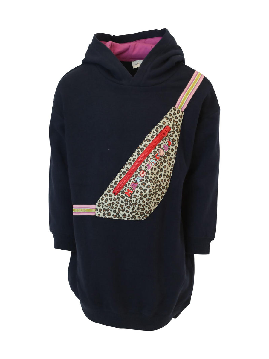 Abito in felpa blu con marsupio W12413 84E Marc Jacobs 