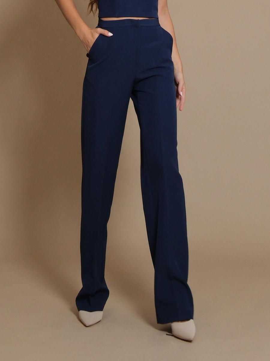 Pantalone Silence Limited a palazzo basic blu SD2012B BLU NAVY Silence Limited 