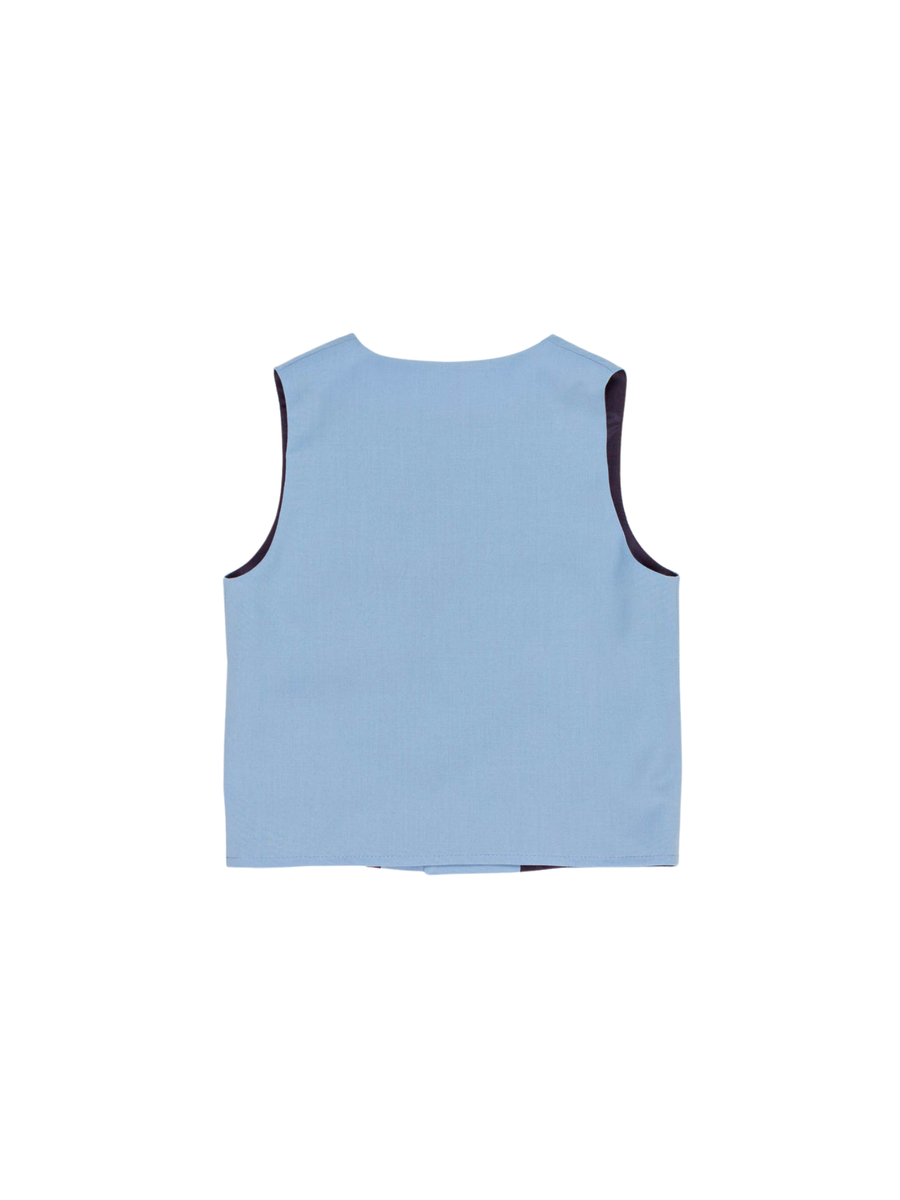 Gilet Manuel Ritz azzurro con dettaglio su tasca MR2892 AZZURRO Manuel Ritz 