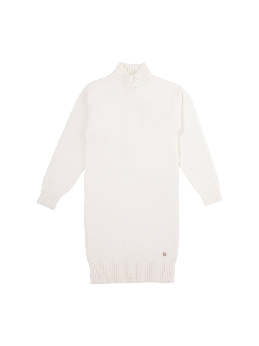 Abito bambina Manila Grace a coste latte mezzocollo MFJF24A168 LATTE Manila Grace 