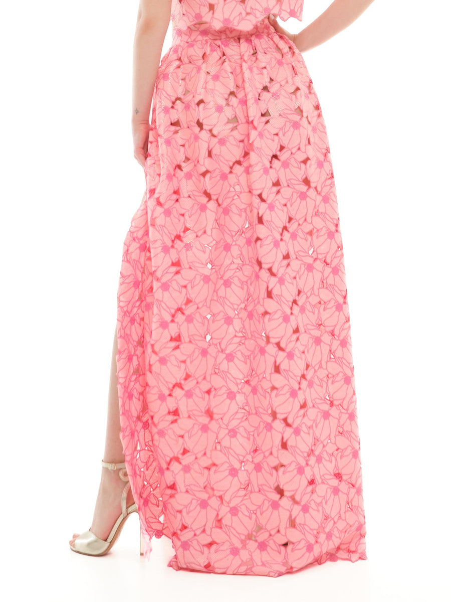 Gonna Silence Limited rosa in pizzo floreale SD3016 UNI Silence Limited 