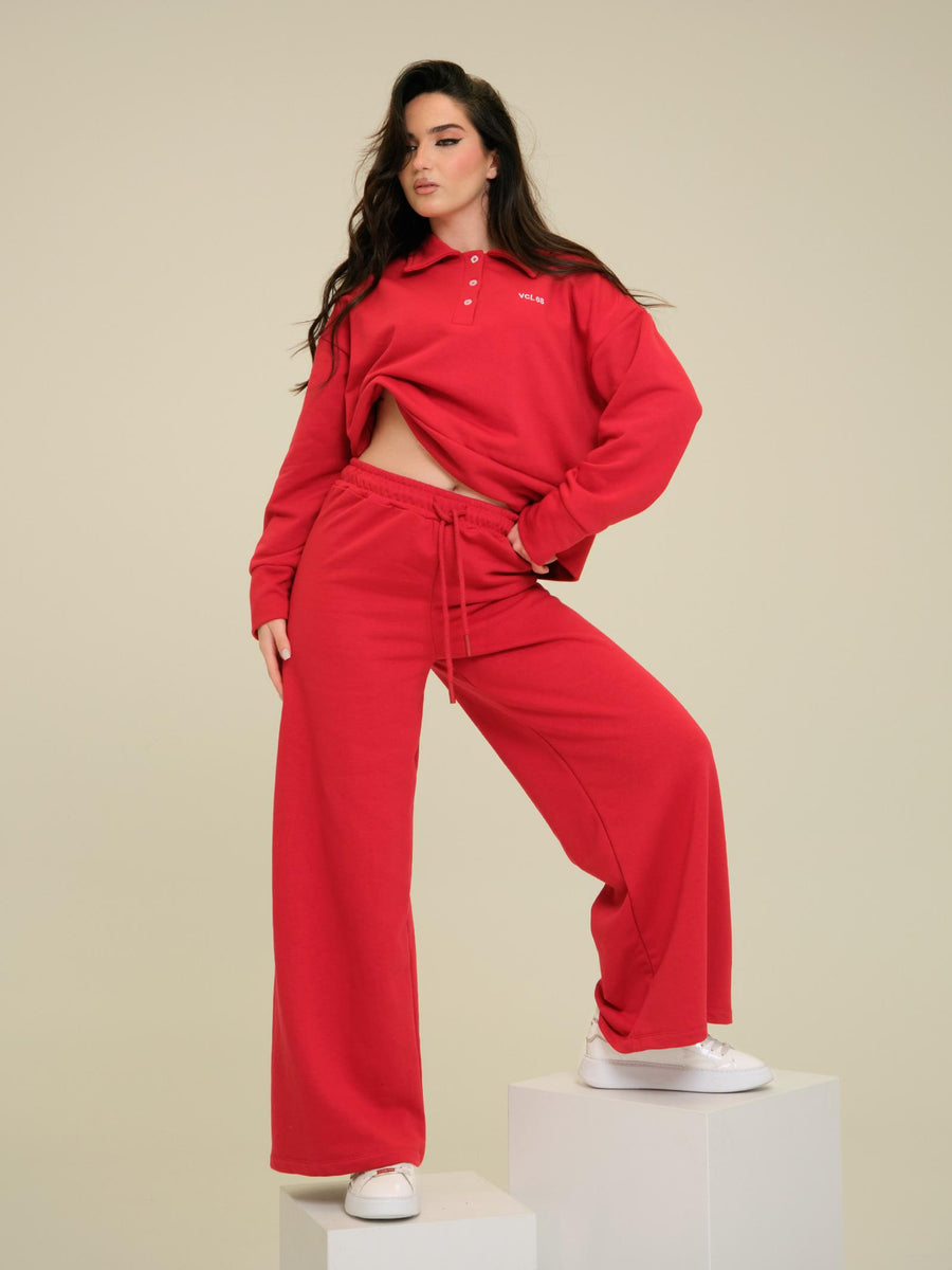 Pantalone Vicolo a palazzo rosso TD0831 ROSS Vicolo 