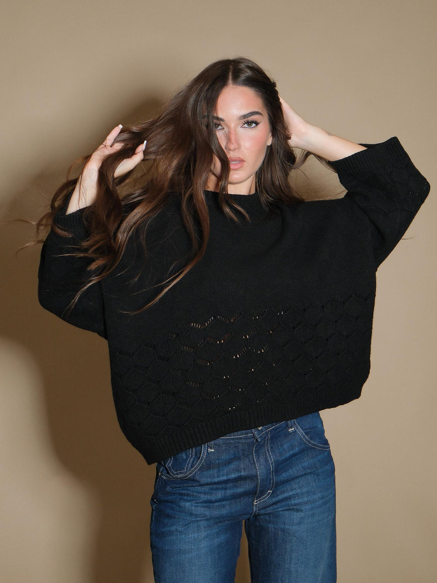 Maglione Armoire traforato nero 5R272 NERO Armoire 