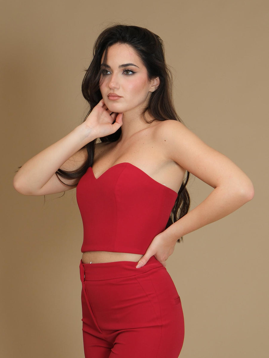 Top a cuore Silence Limited bordeaux NP1019 BORDEAUX Silence Limited 