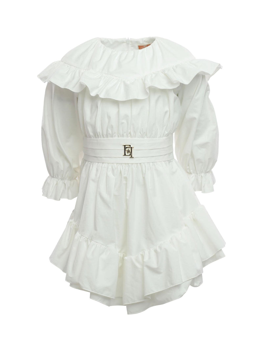 Abito bianco con manica a 3/4 AB468CA235 0007 Elisabetta Franchi 