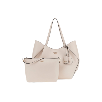 Borsa shopper Guess avorio con pochette interna HWBG7898240 LTA Guess 