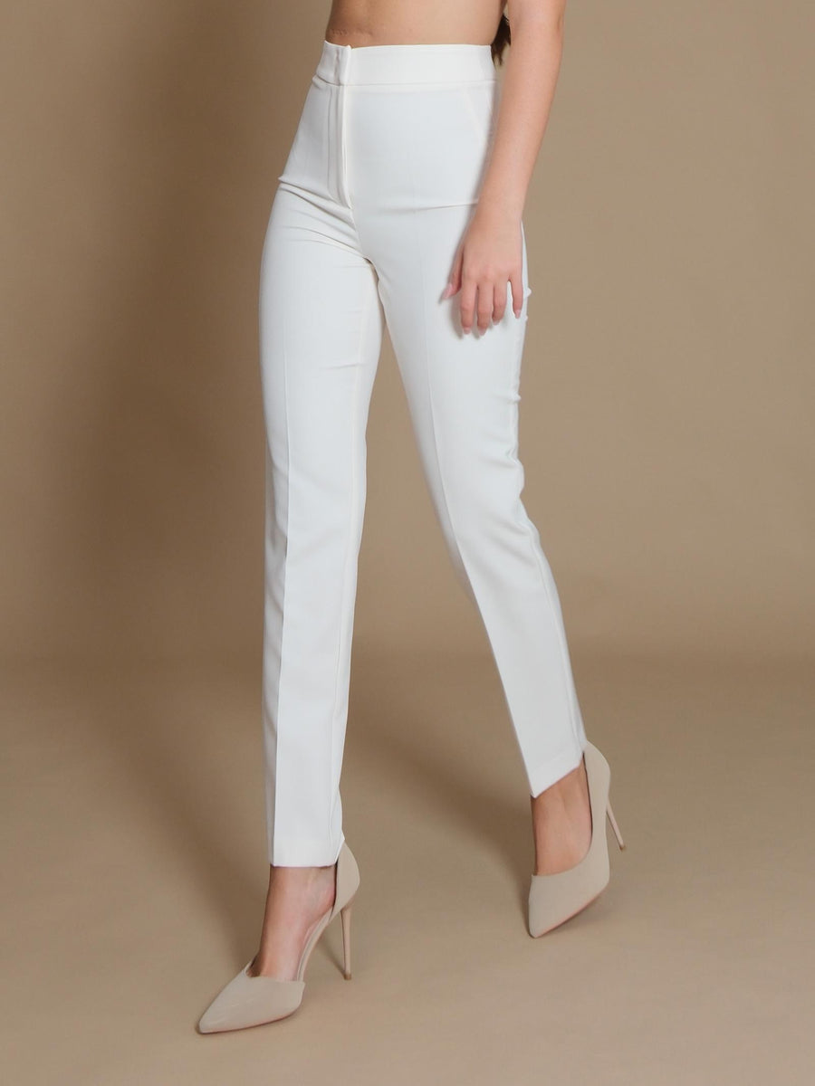 Pantaloni Silence Limited slim basic bianco NP2002 MILK Silence Limited 