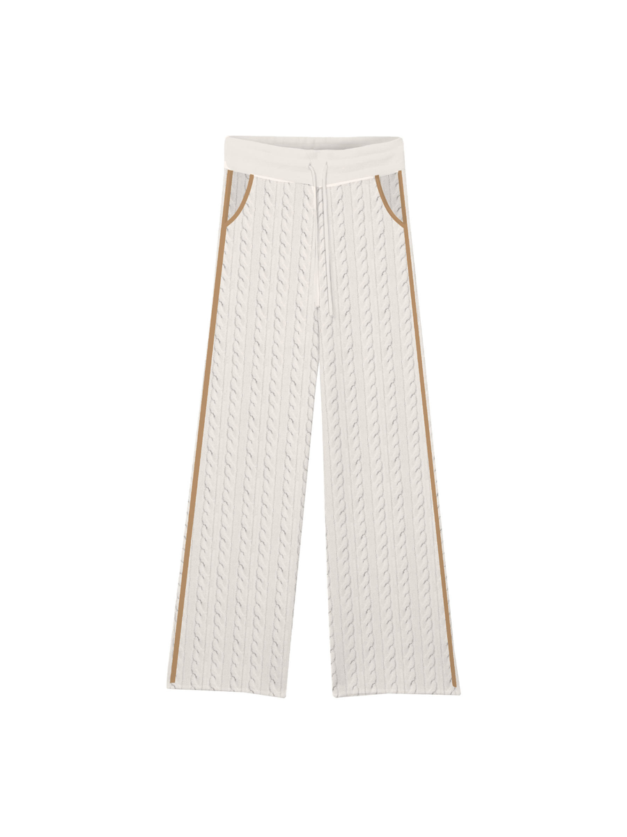 Pantalone in maglia "10" Saint Barth bianco con dettagli gold DIN0001 00040I MC2 SAINT BARTH 