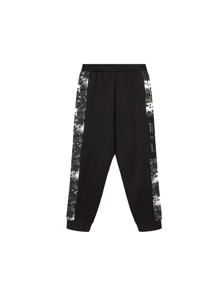 Pantalone Armani EA7 nero con intarsi verdi e bianchi 6DBP55BJ05Z 1200 Armani EA7 