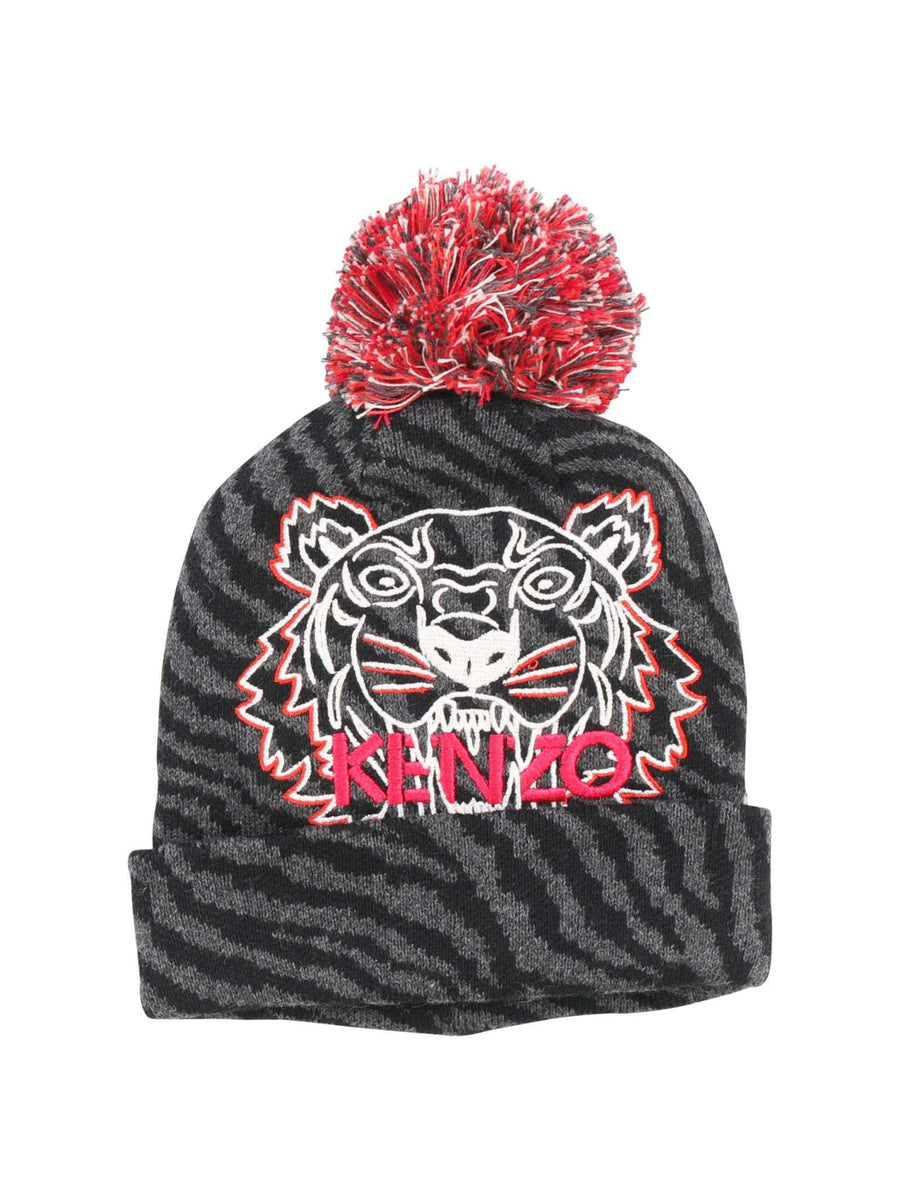 Cappello cuffia nero zebrato K51010 49F Kenzo 
