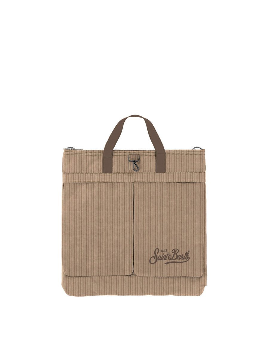 Borsa porta documenti "11 emb" Saint Barth beige HELM003 00208I MC2 SAINT BARTH 