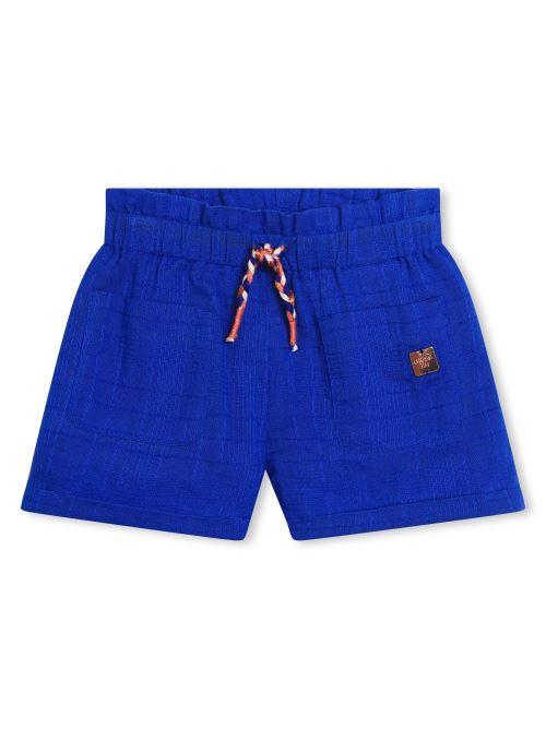 Shorts blu royal con elastico e lacci a treccia Y30107 829 Carrement Beau 