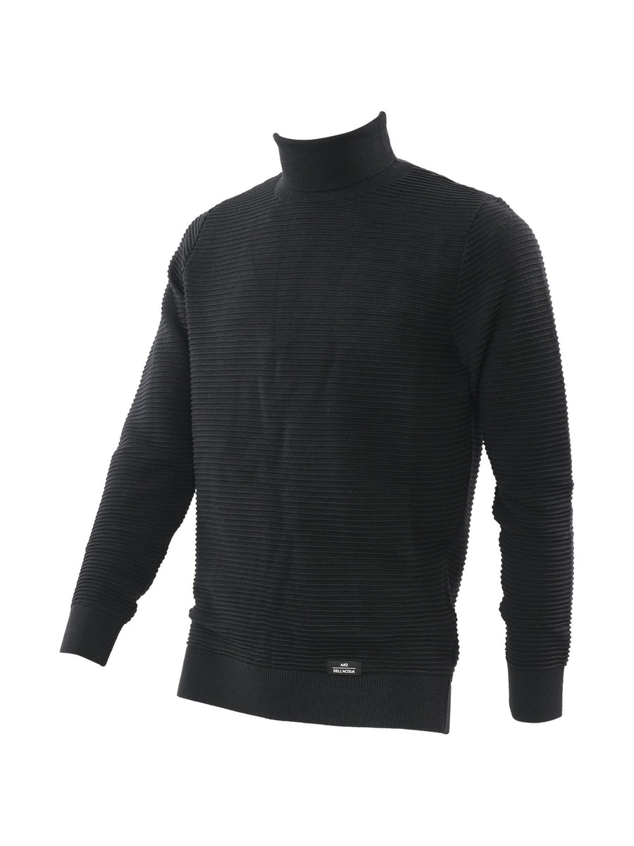 Maglioncino in filo nero con trama orizzontale AD0444DM0199 80 Alessandro Dell'Acqua 