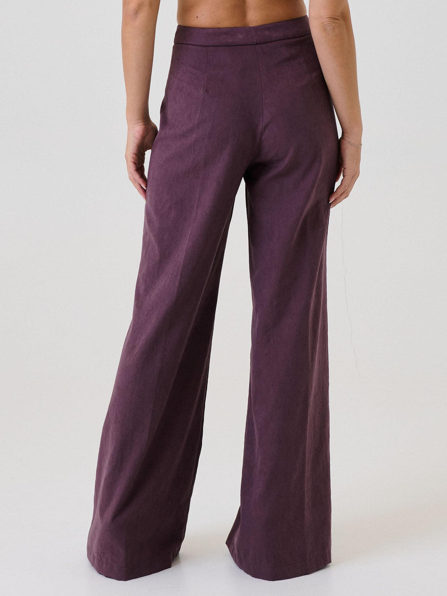 Pantalone a zampa Bohemian Vì viola PA288 WINE Bohemian V 