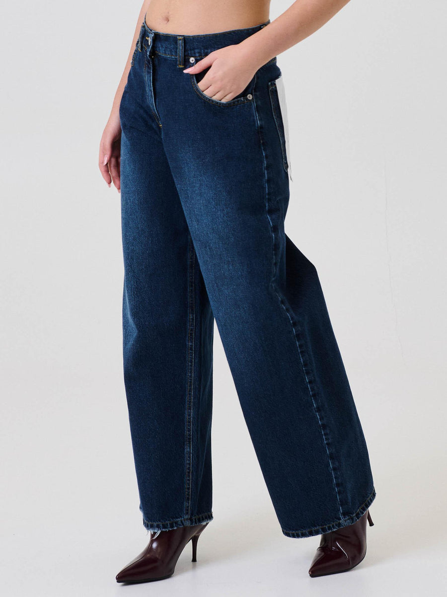 Jeans "Bella" Haveone blu a gamba ampia PLSP119 DNM Haveone 