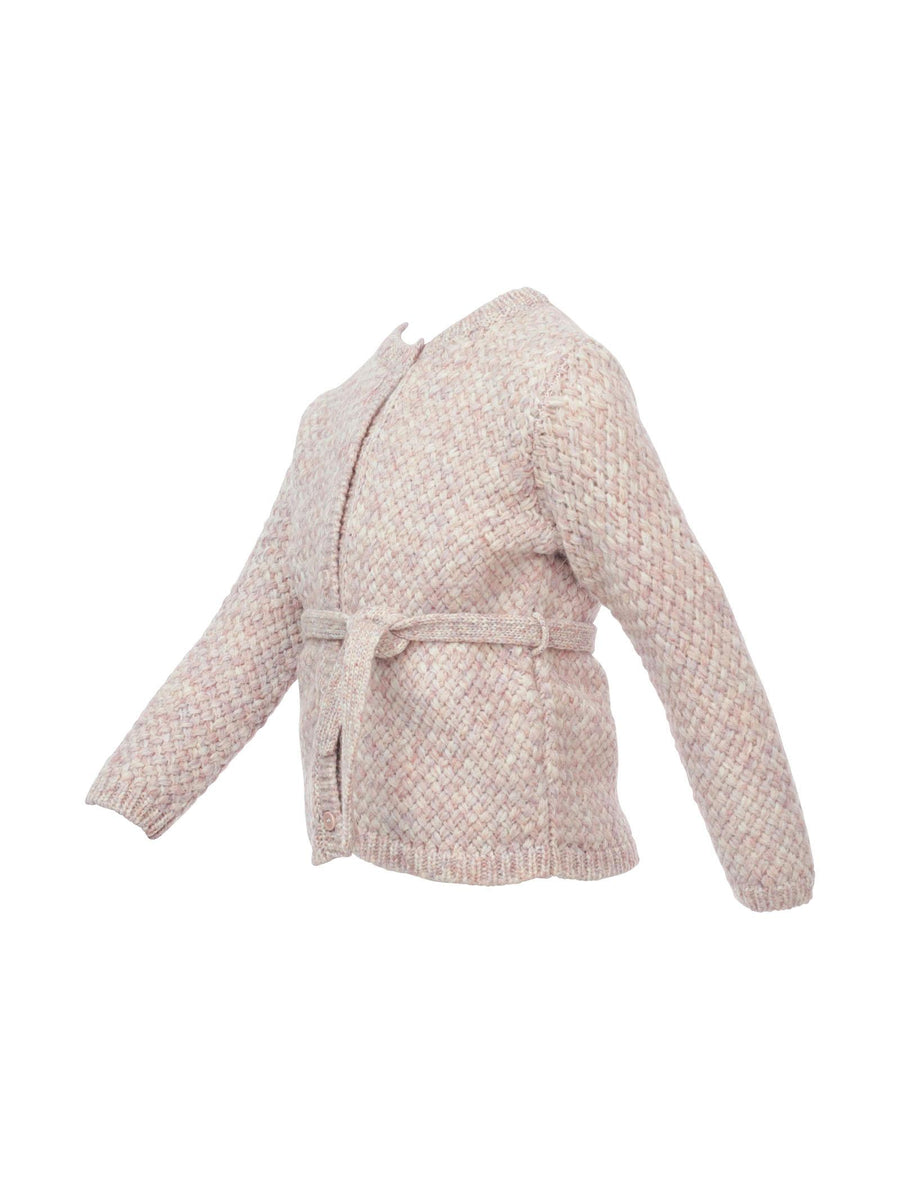 Cardigan intrecciato lilla e rosa 2R9A20W0084 504 Douuod 