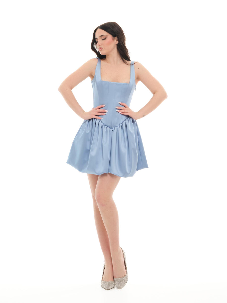 Abito corto Imperial pervinca con gonna a palloncino AFMAJJJ PERVINCA Imperial 