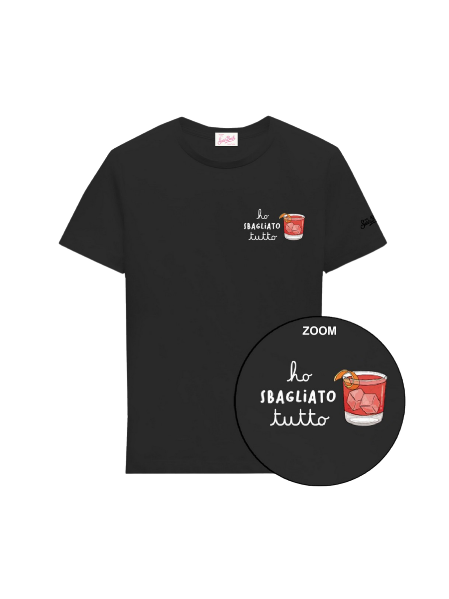 T-shirt MC2 Saint Barth "Esme" nera Ho sbagliato tutto ESE0001 06415H MC2 SAINT BARTH 