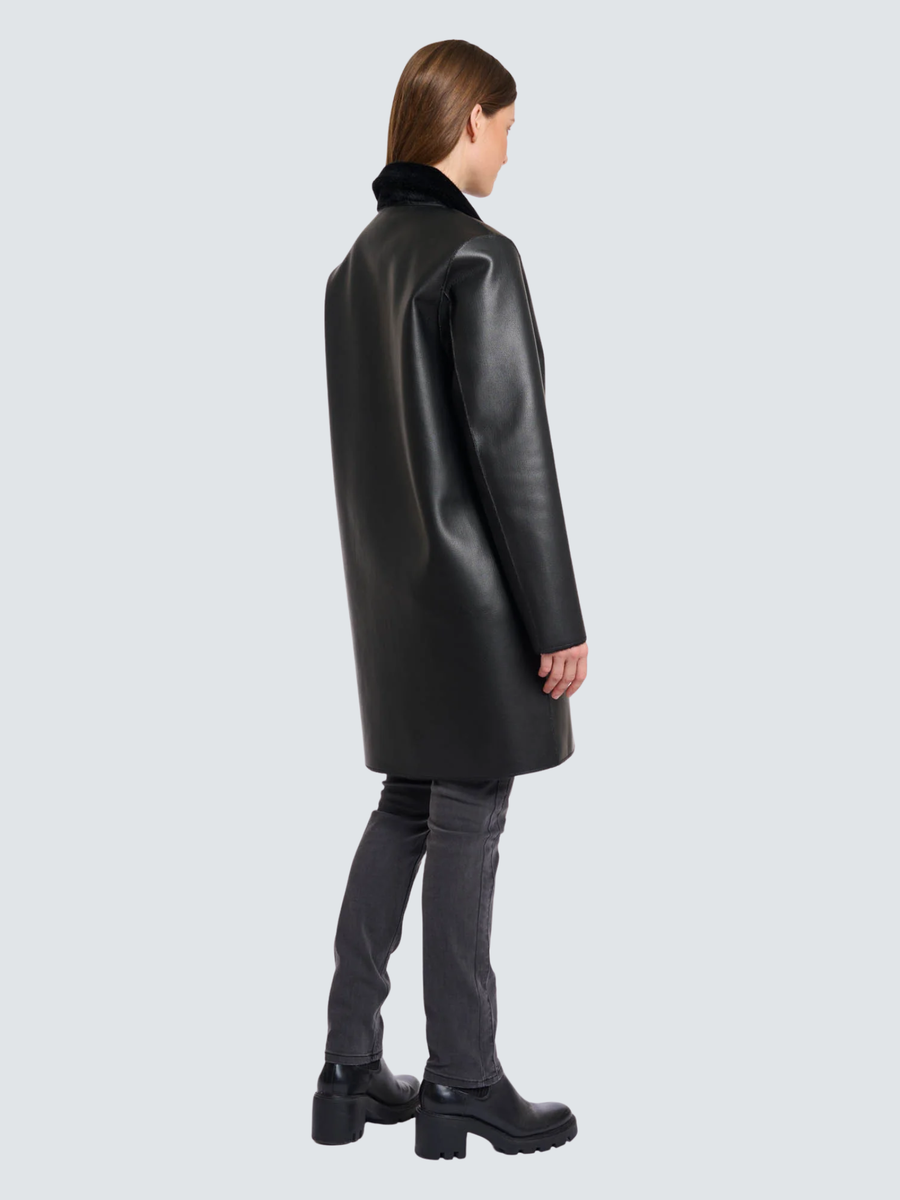 Cappotto "Ivon reversible coat" Rino & Pelle nero Ivon.7002512 Black Rino & Pelle 