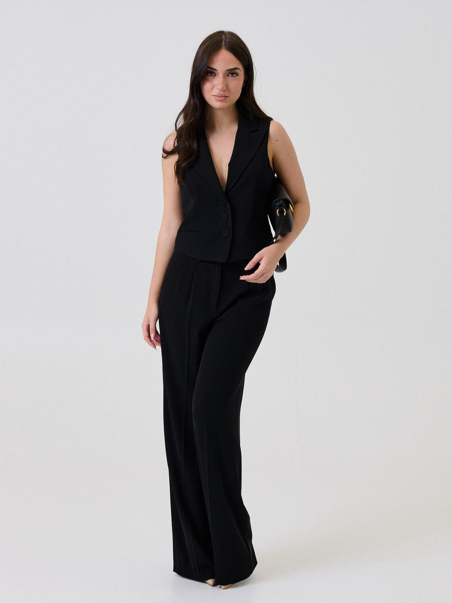 Pantalone ampio Armoire nero con pinces 25694 NERO Armoire 