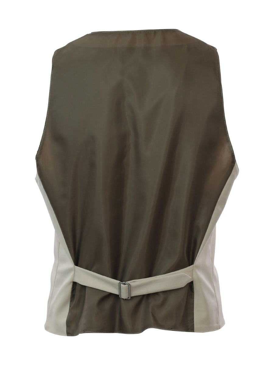 Gilet panna con tasche a filetto L810EAI BEI Imperial 