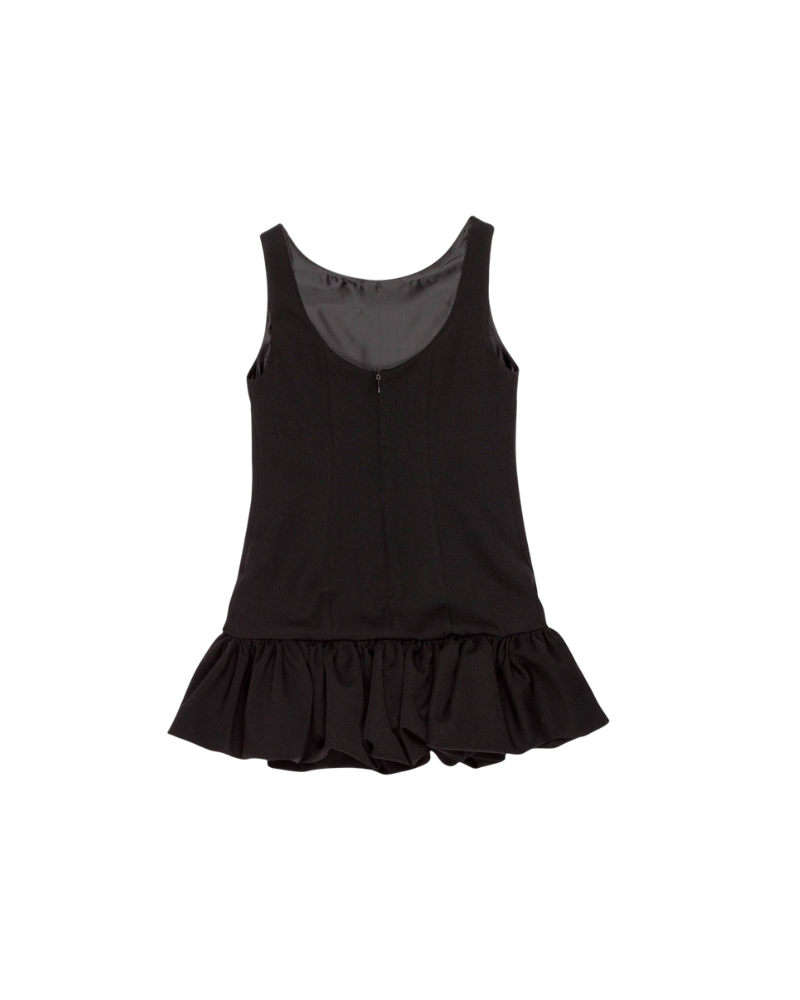 Abito con balza Lulù Miss Grant nero LL3861 NERO Lulù by Miss Grant 