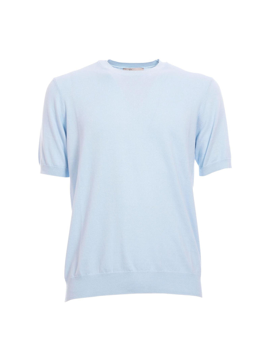 Maglia Portofino azzurra con profili a coste 5001 600 Portofino 