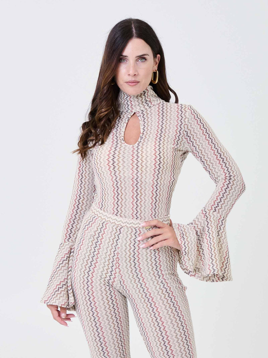 Maglia a collo alto Pho Firenze multicolor a zig zag 4324037 SPICES PHO FIRENZE 