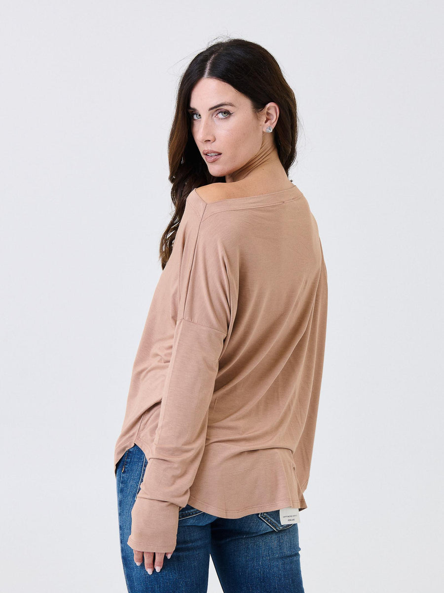 Maglia a maniche lunghe Kontatto biscotto con scollo a barca MR5003C BISCOTTO kontatto 