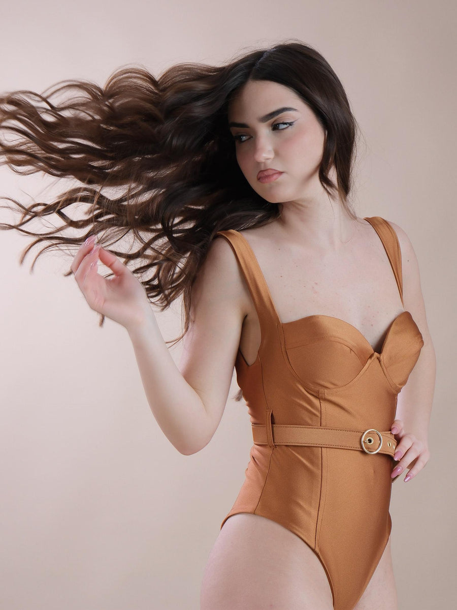 Body Anita Silence Limited terra con cintura in coordinato SD8017 TERRA Silence Limited 